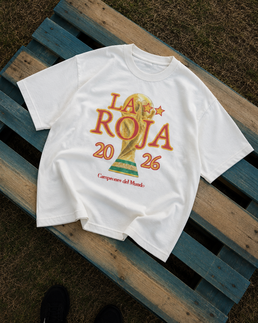 Camiseta "La Roja 2026" blanca