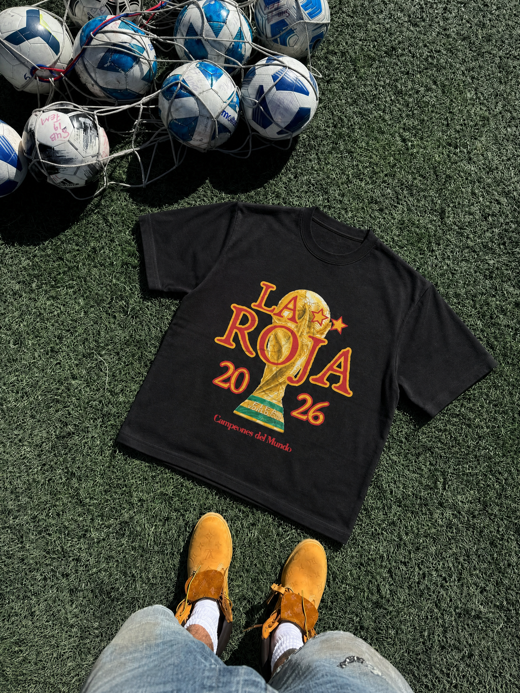 Camiseta "La Roja 2026" negra